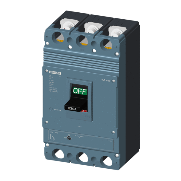 Disjuntor Caixa Moldada Tripolar Termomagnético/Magnético Fixo 380V 630A 36KA Modelo